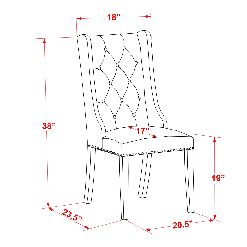 East West Furniture X697FO624-5 5 Piece Dinette Set for 4 Includes a Rectangle Dining Room Table with X-Legs and 4 Black Linen Fabric Parsons Dining Chairs