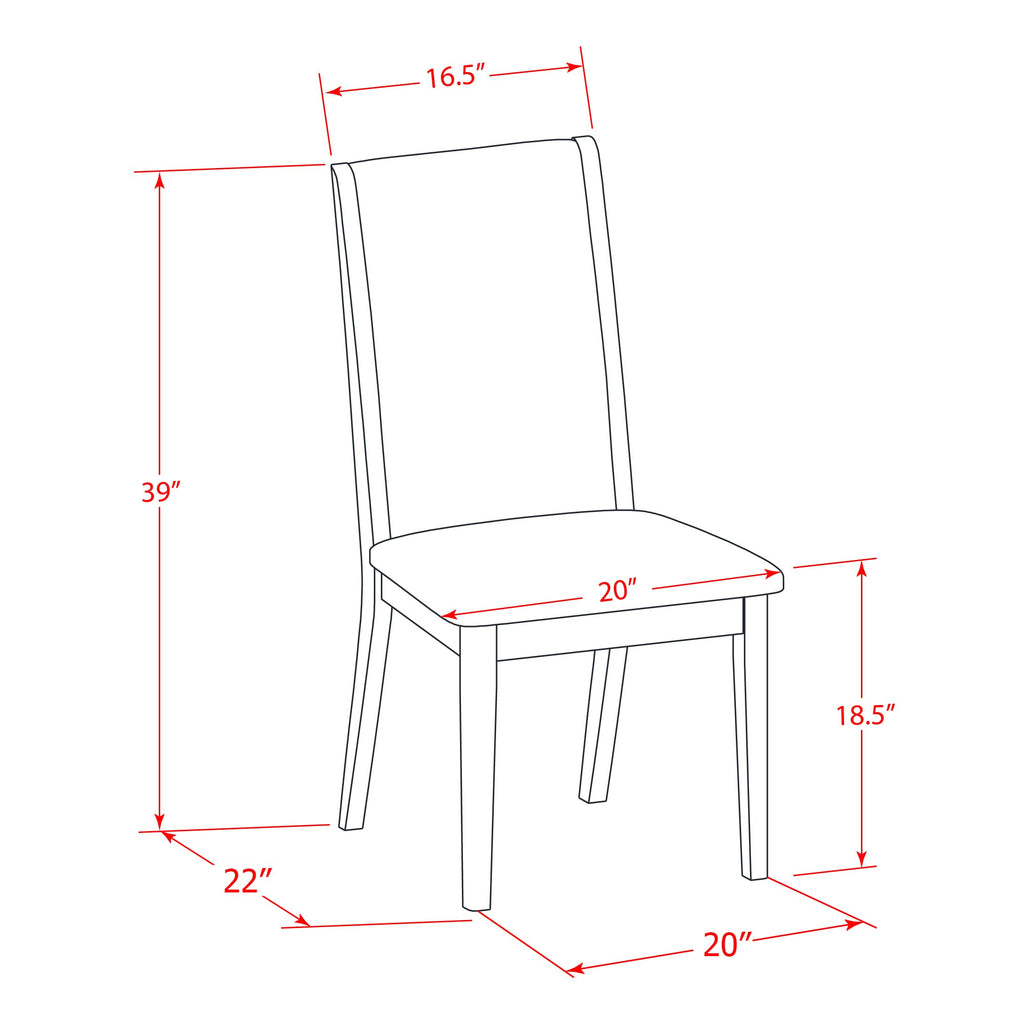 East West Furniture V027LA015-5 5 Piece Dining Room Table Set Includes a Rectangle Kitchen Table with V-Legs and 4 Baby Blue Linen Fabric Parson Dining Chairs