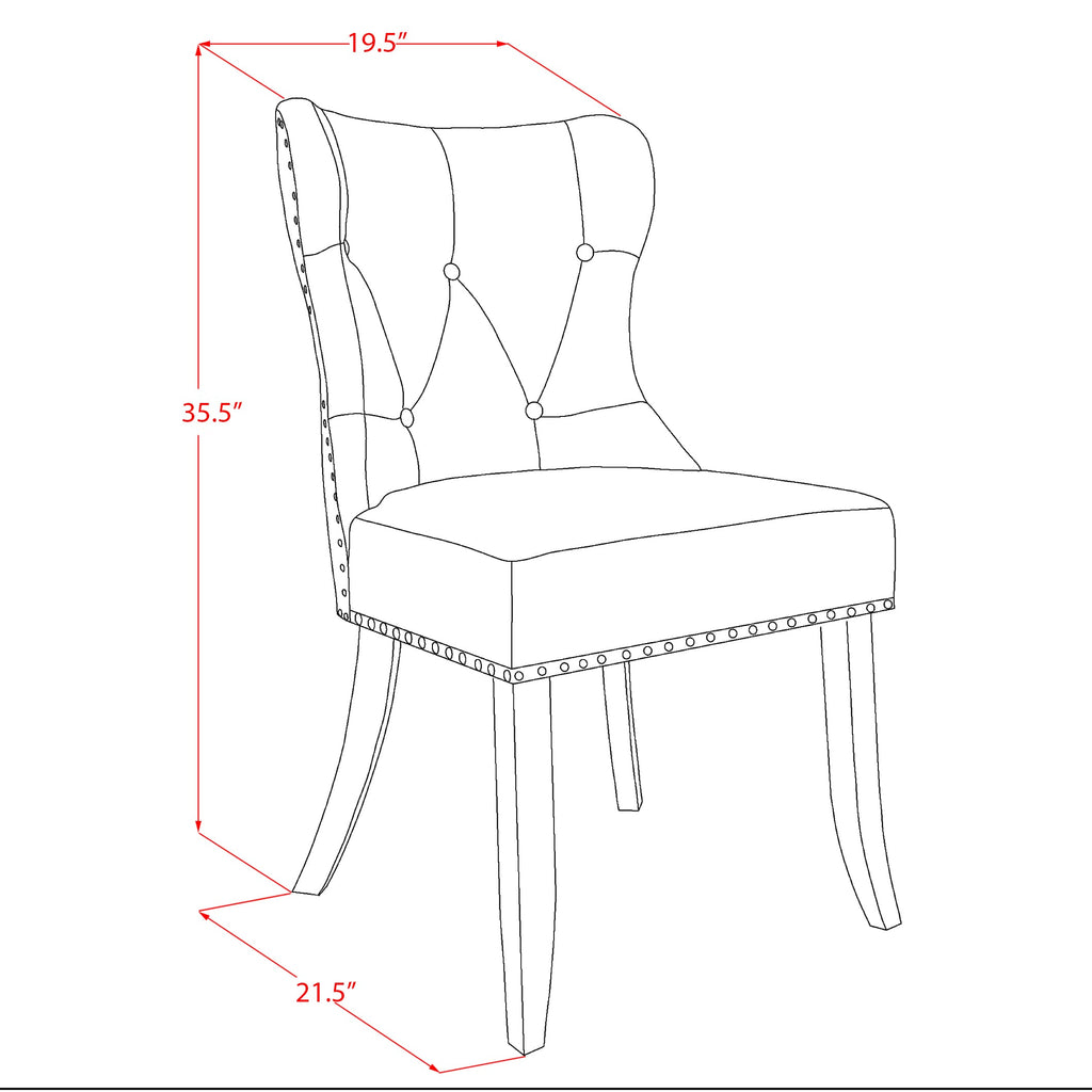 East West Furniture V627SI121-5 5 Piece Kitchen Table & Chairs Set Includes a Rectangle Dining Table with V-Legs and 4 Blue Linen Fabric Parson Dining Chairs