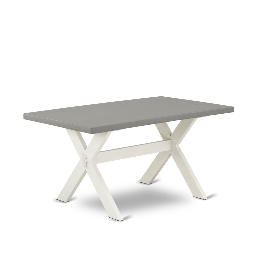 East West Furniture XT096 X-Style Modern Kitchen Table - a Rectangle Dining Table Top with Stylish Legs