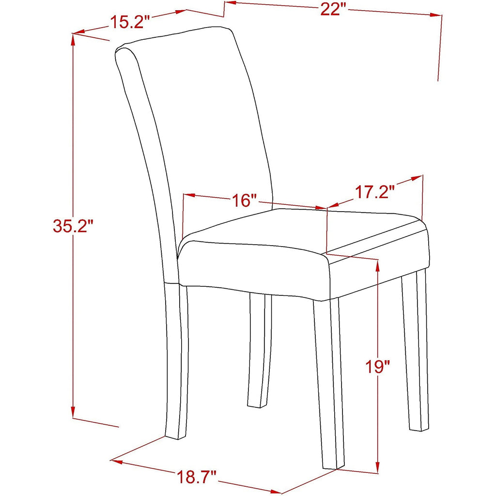 East West Furniture X677AB624-9 9 Piece Dining Table Set Includes a Rectangle Kitchen Table with X-Legs and 8 Black Color Linen Fabric Parson Dining Room Chairs, 40x72 Inch, Multi-Color