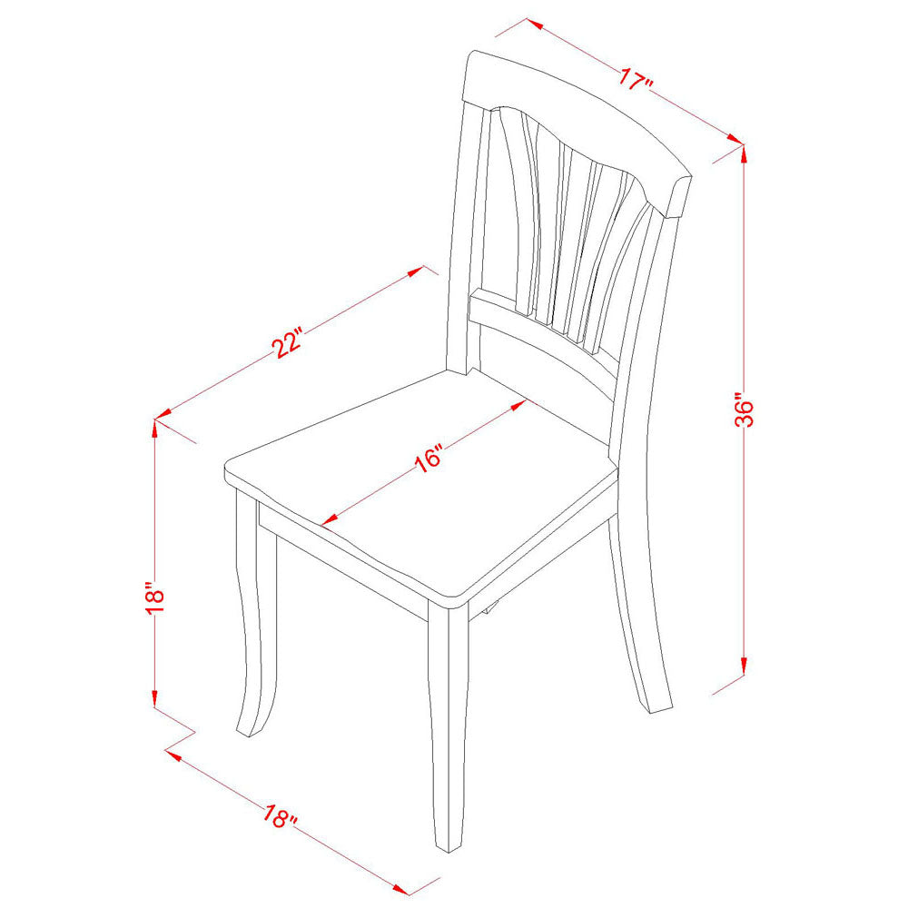 East West Furniture PFAV9-BCH-W 9 Piece Dining Set Includes a Square Dining Table with Butterfly Leaf and 8 Kitchen Chairs, 54x54 Inch, Black & Cherry