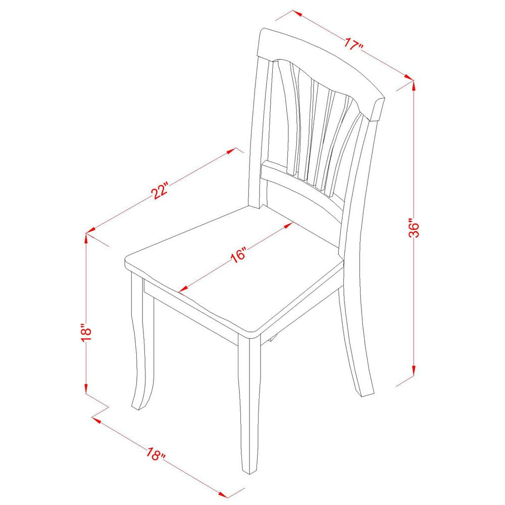 East West Furniture AVON5-OAK-W 5 Piece Dinette Set for 4 Includes an Oval Dining Room Table with Butterfly Leaf and 4 Kitchen Dining Chairs, 42x60 Inch, Oak