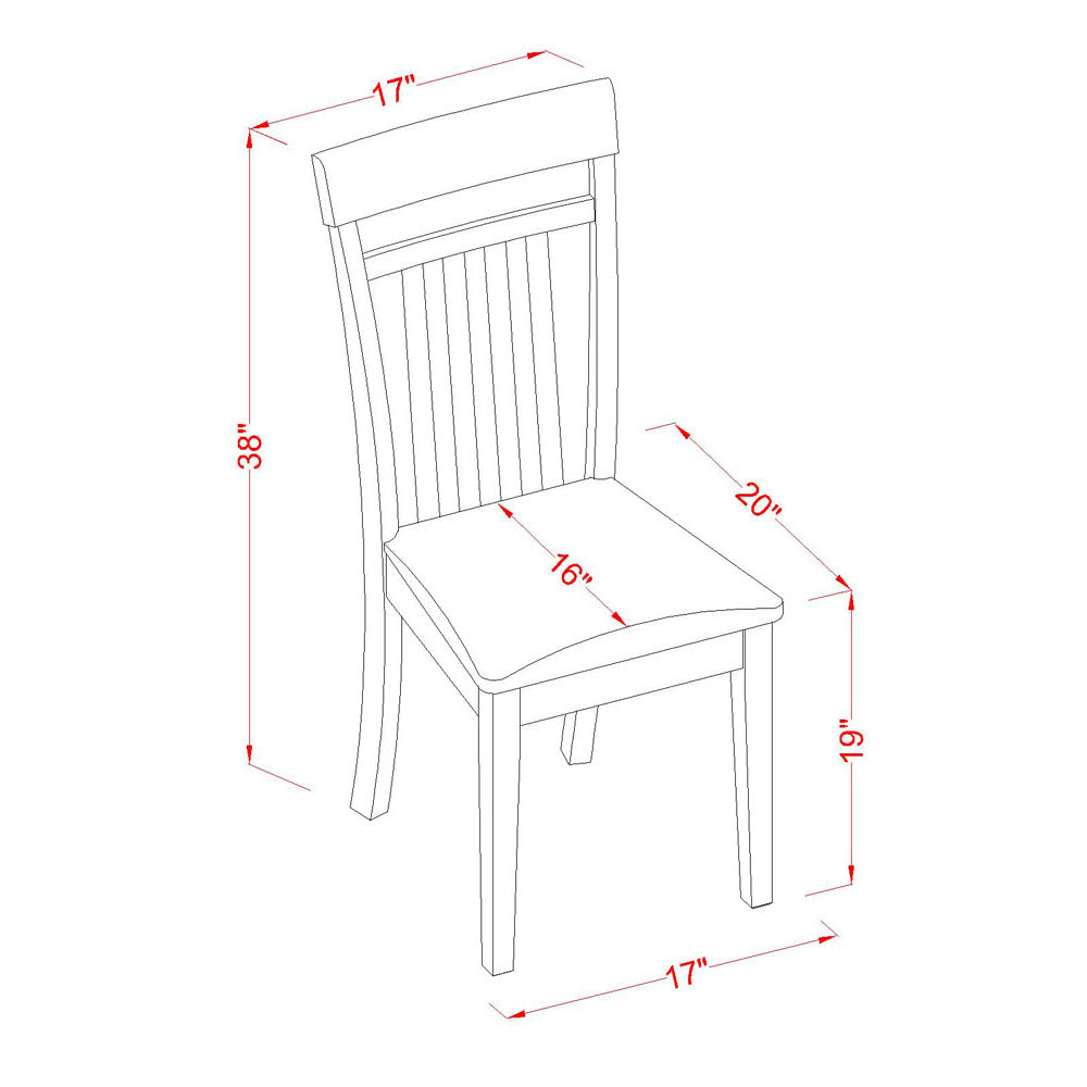 East West Furniture DOCA7-MAH-LC 7 Piece Kitchen Table & Chairs Set Consist of a Rectangle Butterfly Leaf Dining Table and 6 Faux Leather Upholstered Chairs, 42x78 Inch, Mahogany