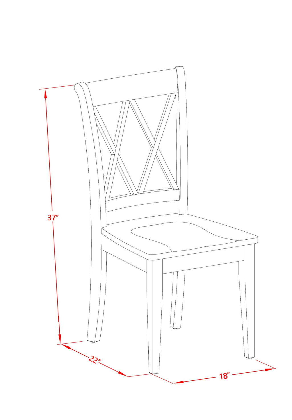 East West Furniture WECL7-BMK-W 7 Piece Dining Room Furniture Set Consist of a Rectangle Kitchen Table with Butterfly Leaf and 6 Dining Chairs, 42x60 Inch, Buttermilk & Cherry