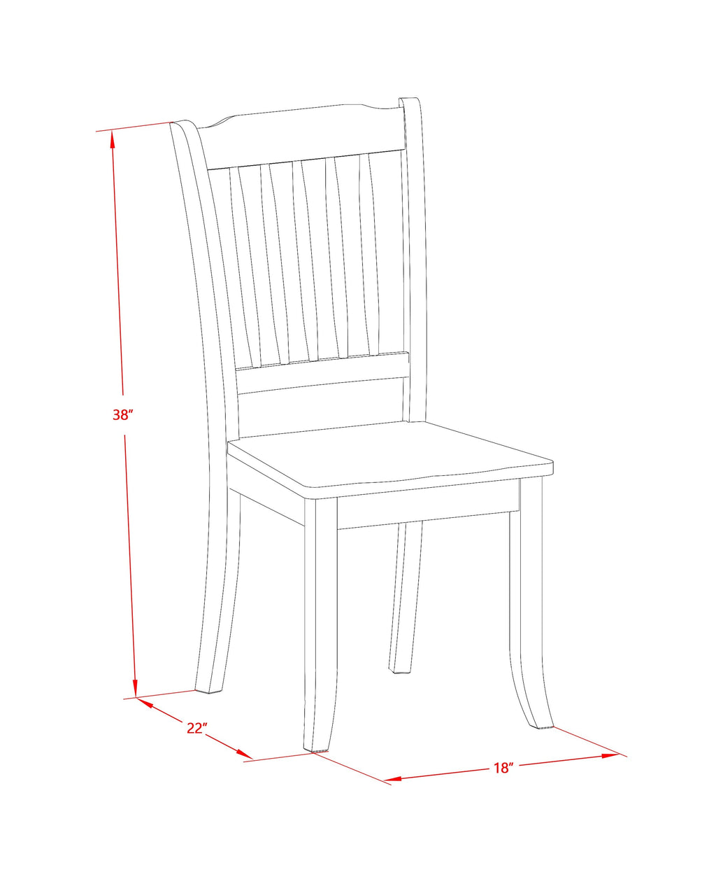 East West Furniture QUDA5-BCH-W 5 Piece Dinette Set for 4 Includes a Rectangle Dining Table with Butterfly Leaf and 4 Dining Room Chairs, 40x78 Inch, Black & Cherry