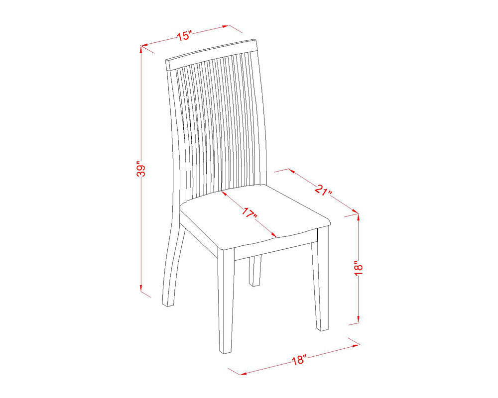 East West Furniture QUIP5-BMK-W 5 Piece Dinette Set for 4 Includes a Rectangle Dining Room Table with Butterfly Leaf and 4 Kitchen Dining Chairs, 40x78 Inch, Buttermilk & Cherry