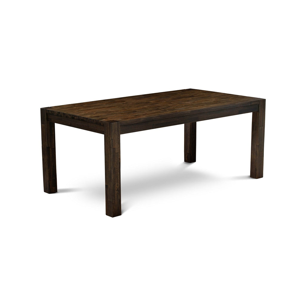 East West Furniture LM7-07-T Lismore Modern Dining Table - Rectangle Rustic Farmhouse Table , 40x72 Inch, Jacobean