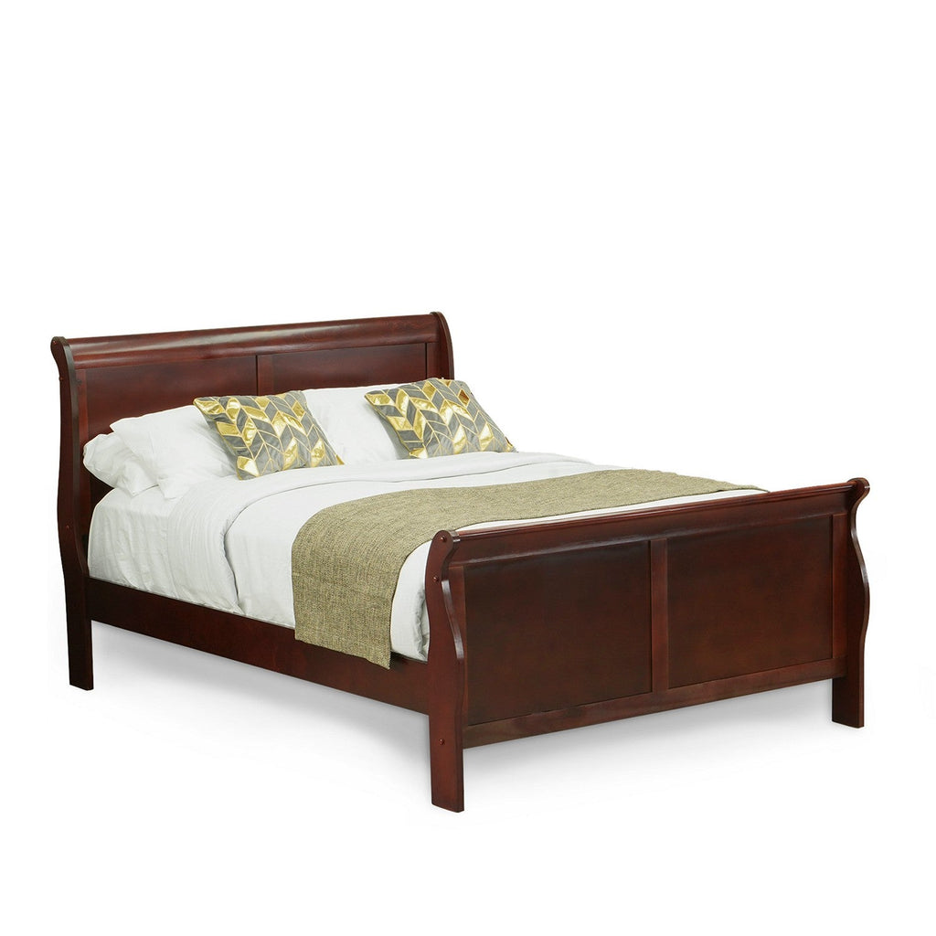 LP03-QC0000 Louis Philippe 2 Piece Queen Size Bedroom Set in Walnut Finish with Queen Bed & Chest