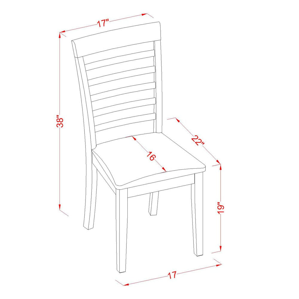 East West Furniture MZML5-MAH-C 5 Piece Dinette Set for 4 Includes a Rectangle Dining Room Table with Dropleaf and 4 Linen Fabric Upholstered Dining Chairs, 36x54 Inch, Mahogany