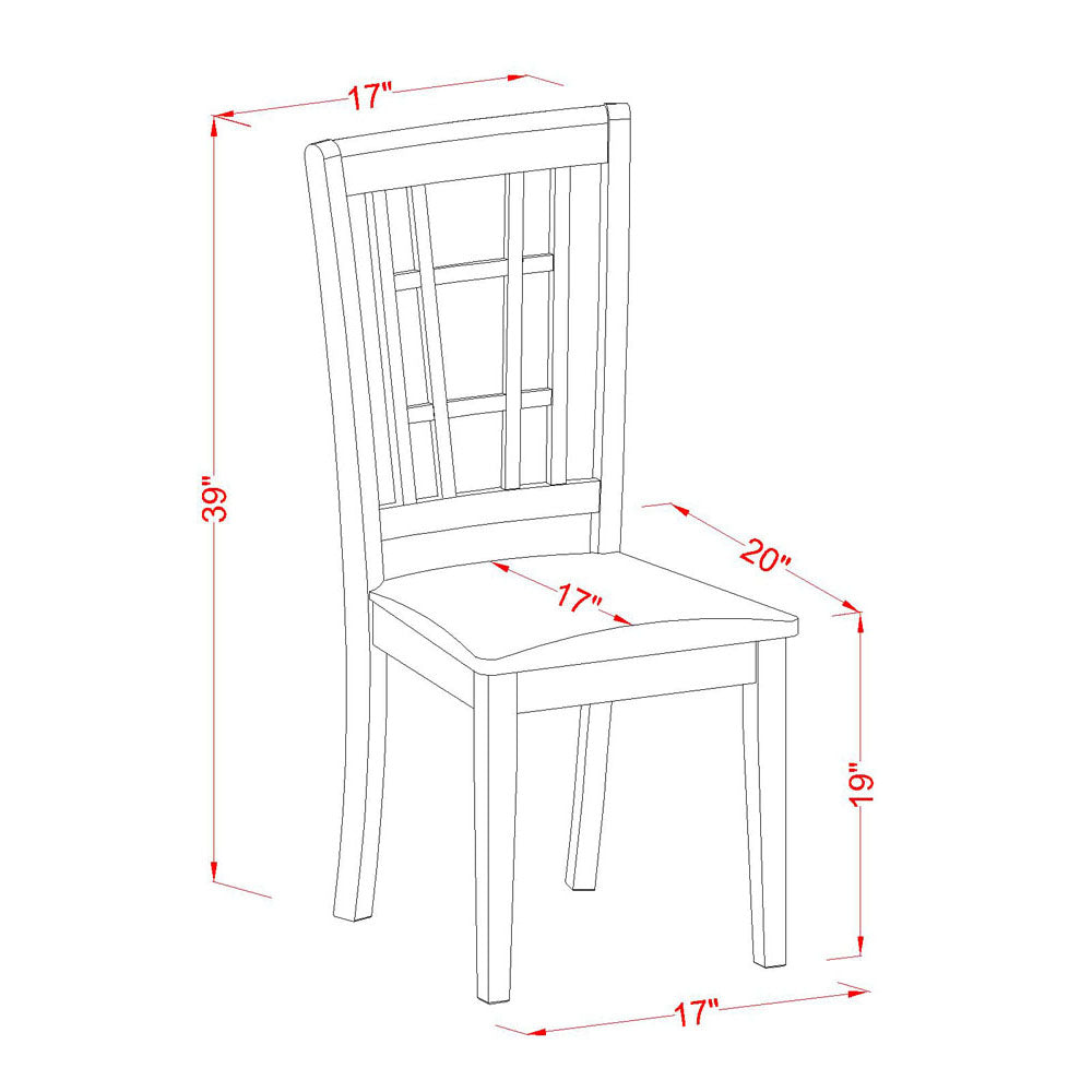 East West Furniture LGNI7-BCH-C 7 Piece Dinette Set Consist of a Rectangle Dining Room Table with Butterfly Leaf and 6 Linen Fabric Upholstered Dining Chairs, 42x84 Inch, Black & Cherry