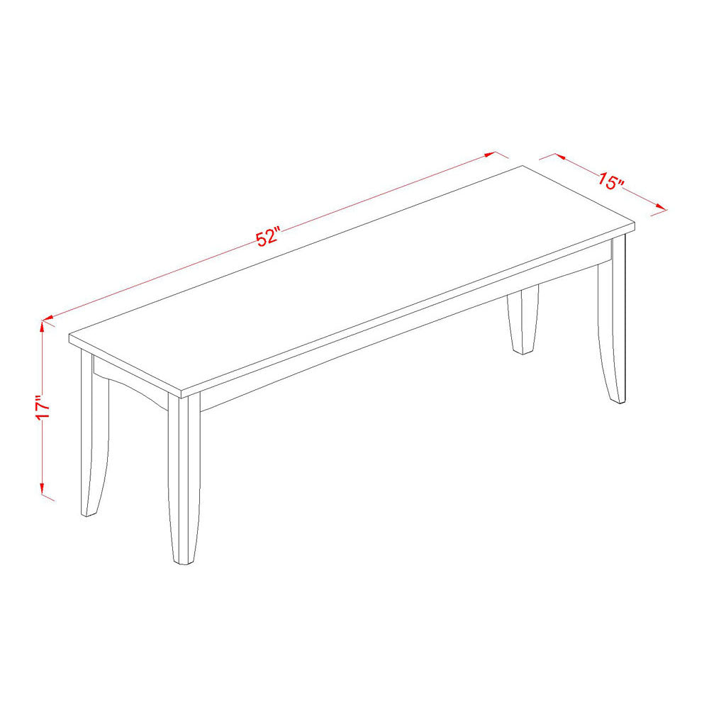 East West Furniture PFNI6-BCH-LC 6 Piece Dinette Set Contains a Square Dining Room Table with Butterfly Leaf and 4 Faux Leather Dining Chairs with a Bench, 54x54 Inch, Black & Cherry