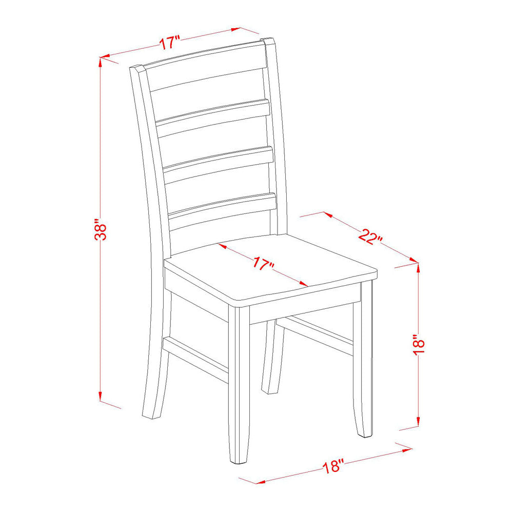 East West Furniture LGPF7-BCH-W 7 Piece Dining Room Furniture Set Consist of a Rectangle Wooden Table with Butterfly Leaf and 6 Kitchen Dining Chairs, 42x84 Inch, Black & Cherry