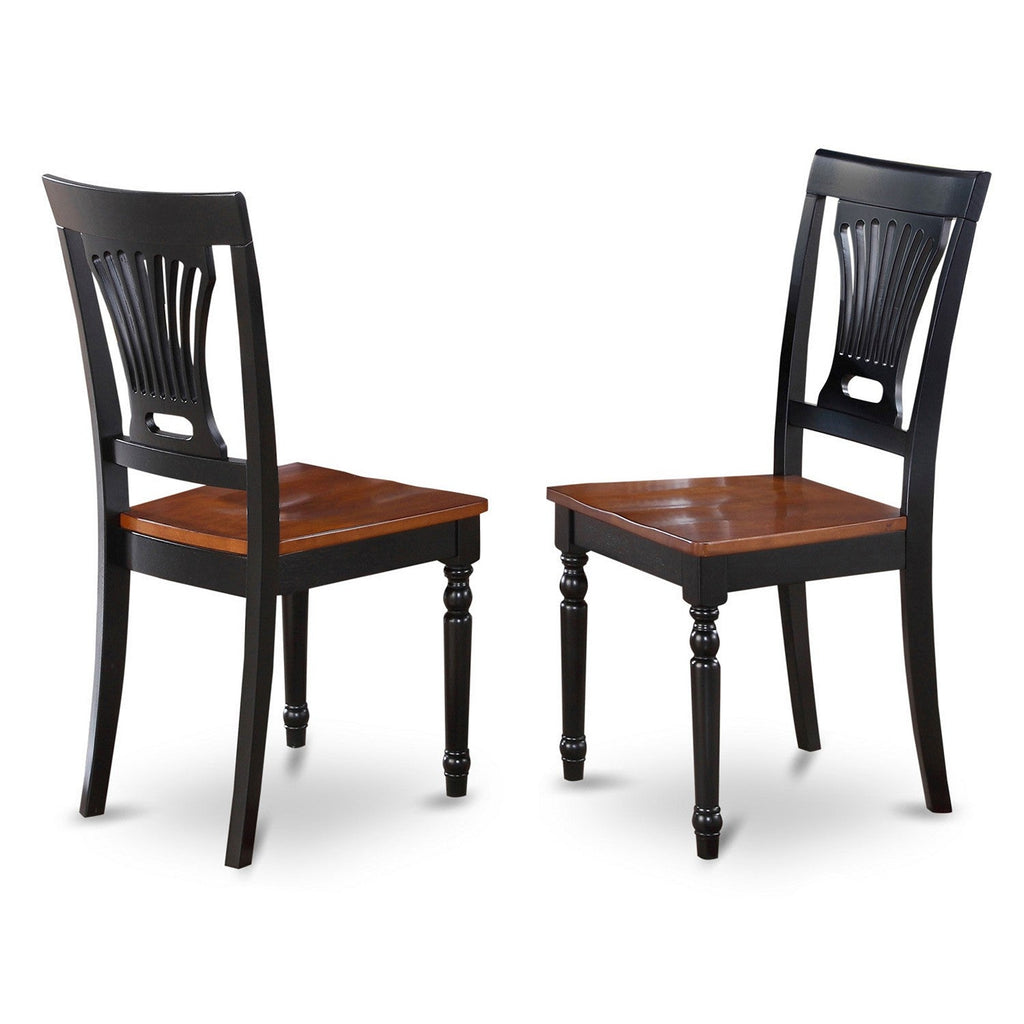 East West Furniture WEPL5-BCH-W 5 Piece Dining Set Includes a Rectangle Dining Table with Butterfly Leaf and 4 Kitchen Chairs, 42x60 Inch, Black & Cherry