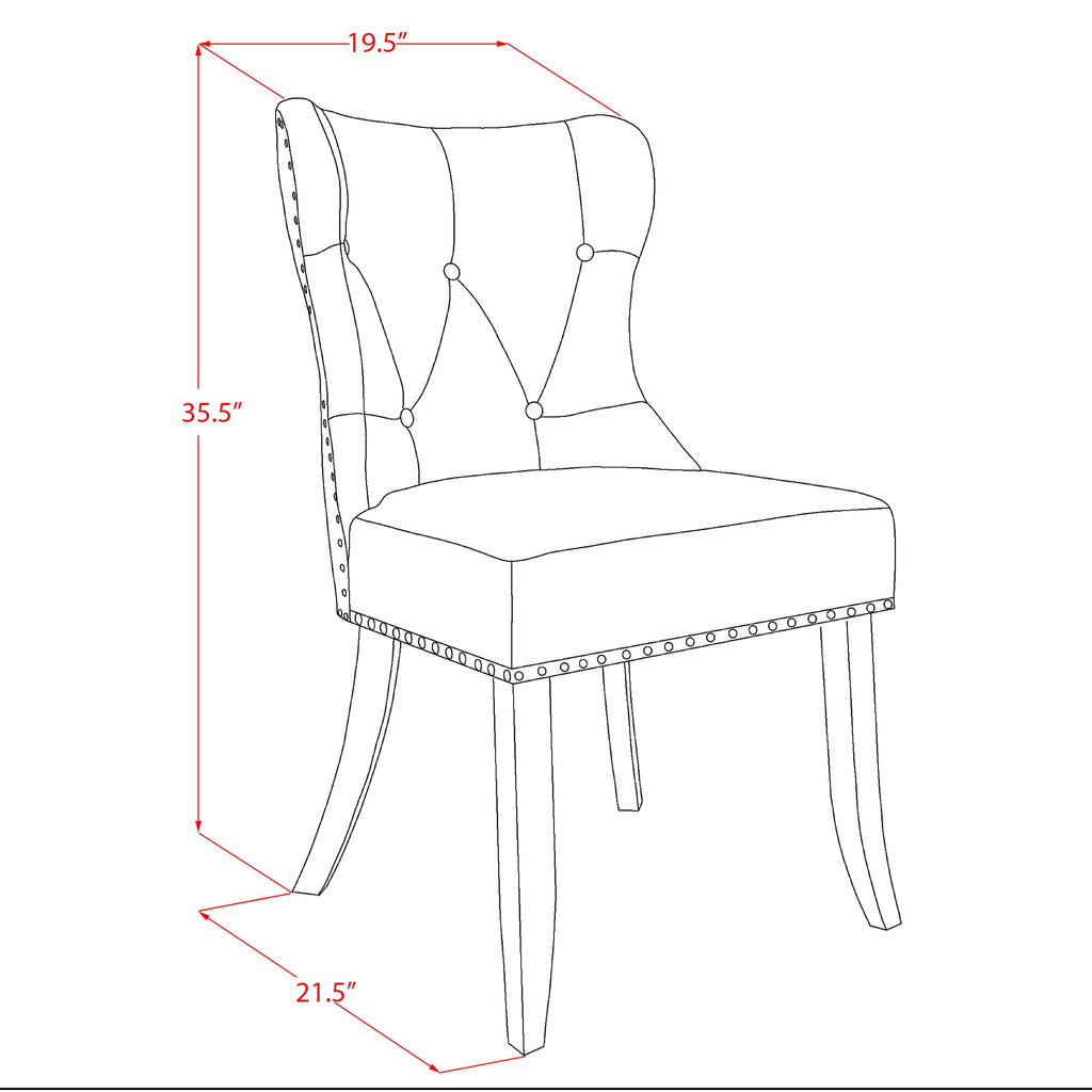 East West Furniture NFSI5-MAH-35 5 Piece Dining Set Includes a Rectangle Dining Room Table with Butterfly Leaf and 4 Doeskin Linen Fabric Upholstered Chairs, 32x54 Inch, Mahogany